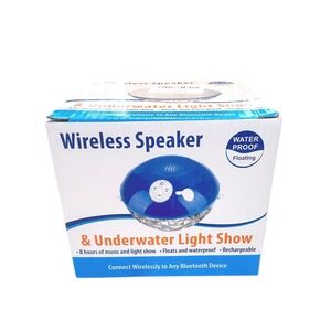 Floating Bluetooth Speaker with LED Disco Lights BTS001 Blue Waterproof Pool Toy